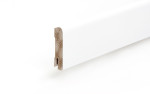 Sockelleiste 18 x 58 x 2440 mm MDF weiß oben rund Clip-Nut