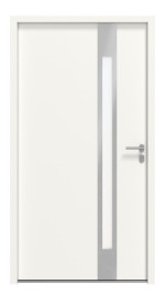 Frontbild außen von Stahl Nebeneingangstür TEMIDAS S68 ZL mit Glasausschnitt