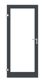 Frontansicht in RAL 7016 von Innentür-Set Aluminium Rohrrahmentür ES 50 mit LA-01 inkl. Blockzarge - Hörmann