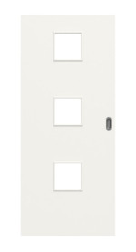 Frontbild von Weiß RAL 9016 LA 10 Basic Durat Schiebetür - Huga
