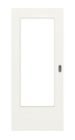 Frontbild von Weiß RAL 9016 DIN-LA Basic Durat Schiebetür - Huga