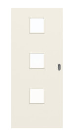 Frontbild von Weiß ähnlich RAL 9010 LA 10 Basic Lack Schiebetür - Huga