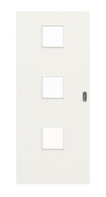 Frontbild von Weiß ähnlich RAL 9016 LA 10 Basic Lack Schiebetür - Huga