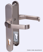 Bild 2 von No. 63 Aluminium Weiß Langschild Schutzbeschlag für Haustüren - Interio