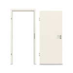 Komplettset-Ansicht von GARANT Schallschutztür-Set Weißlack RAL 9010 mit Zarge