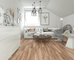 Ansicht Wohnzimmer von Eiche braun strukturiert 2-Stab Fun Laminat - Wiparquet