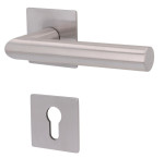 2. Bild von SÜDMETALL Türgriff Mainz Square-R Edelstahl satiniert Flachrosette Magnet Flat  