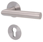 2. Bild von SÜDMETALL Türgriff München-R Edelstahl satiniert Flachrosette Magnet Flat 