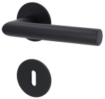 1. Bild von SÜDMETALL Türgriff München-R Schwarz matt Flachrosette Magnet Flat 