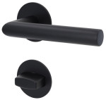 3. Bild von SÜDMETALL Türgriff München-R Schwarz matt Flachrosette Magnet Flat 