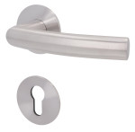2. Bild von SÜDMETALL Türgriff Bochum-R Edelstahl satiniert Flachrosette Magnet Flat 