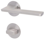 3. Bild von SÜDMETALL Türgriff Lübeck-R Edelstahl-satiniert Flachrosette Magnet Flat