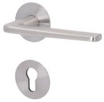 2. Bild von SÜDMETALL Türgriff Suhl-R Edelstahl satiniert Flachrosette Magnet Flat 