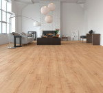 Milieubild Wohnbereich von Eiche beige strukturiert 1-Stab Expert XL Laminat - Wiparquet