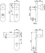Technische Zeichnung Sicura Ronny-KS Aluminium - Südmetall
