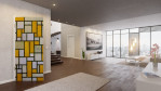 Milieubild 4 von Piet Mondrian Reproduktion Komposition in Grau und Ocker