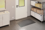 Milieubild Garage mit Metallregal, Schrank und Aluprofilmatte KLASSIK ColourPlus schwarz - Entrada