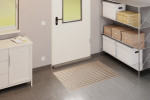 Milieubild Garage mit Metallregal, Schrank und Aluprofilmatte KLASSIK Rips T11PP kokos / Minibürste MB01 schwarz - Entrada