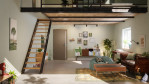 Main-Milieuansicht von Taupe RAL 7048 Basic Lack Wohnungseingangstür - Huga