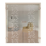 Listing-Ansicht von GARANT Ganzglas Doppelflügeltür Flora 2 Laser-Veredelung