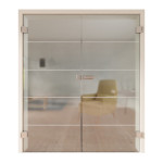 Listing-Ansicht von GARANT Ganzglas Doppelflügeltür Riva RI1.2 Siebdruck-Veredelung