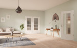 Main-Milieuansicht von GARANT Doppelflügeltür inkl. Zarge D354-60 Designer White Resopal mit Lichtausschnitt LA-DIN Sprosse SP10