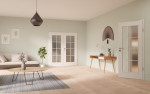 Main-Milieuansicht von GARANT Doppelflügeltür inkl. Zarge D354-60 Designer White Resopal mit Lichtausschnitt LA-2 Sprosse SP1