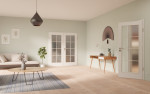 Main-Milieuansicht von GARANT Doppelflügeltür inkl. Zarge D354-60 Designer White Resopal mit Lichtausschnitt LA-3 Sprosse SP1