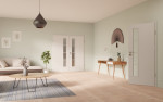 Main-Milieuansicht von GARANT Doppelflügeltür inkl. Zarge 0160-60 Silver Grey CPL mit Lichtausschnitt LA-4 schlossseitig Sprosse SP10