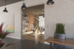 Milieubild von Lira Motiv matt 2-flg. Glaspendeltür mit Oberlicht DORMA Mundus BTS Variante 10 - Erkelenz