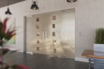Milieubild von Cinque Motiv klar 2-flg. Glaspendeltür mit zwei festen Seitenteilen DORMA Mundus BTS Variante 6 - Erkelenz