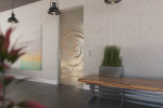 Milieubild von Lira Motiv klar Glaspendeltür mit Oberlicht DORMA Mundus BTS Variante 7 - Erkelenz
