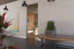 Milieubild von Prime Motiv matt Glaspendeltür mit Oberlicht DORMA Mundus BTS Variante 7 - Erkelenz