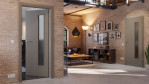 Main-Milieuansicht von Hygge Grau RAL 7037 LA 24 bandseitig Mattlack Basic Innentür - Huga
