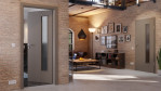 Main-Milieuansicht von Taupe RAL 7048 LA 24 bandseitig Basic Lack Innentür - Huga