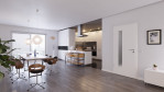 Main-Milieuansicht von Weiß ähnlich RAL 9016 LA 24 bandseitig Mattlack Basic Innentür - Huga