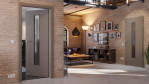 Main-Milieuansicht von Taupe RAL 7048 LA 24 mittig Basic Lack Innentür - Huga