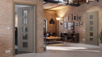 Main-Milieuansicht von Hygge Grau RAL 7037 LA 5 Mattlack Basic Innentür - Huga