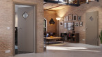 Main-Milieuansicht von Taupe RAL 7048 LA 6 Raute Basic Lack Innentür - Huga