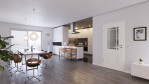Main-Milieuansicht von HUGA Innentür Landhaus 2 Weißlack Classic mit Lichtausschnitt LA Lugano