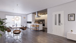 Main-Milieuansicht von HUGA Innentür Landhaus 4 Weißlack Classic mit Lichtausschnitt LA