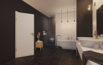 Main-Milieuansicht von GARANT Nassraumtür 0105-60 Pearl White Resopal