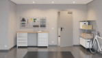 Front-Flur-Milieuansicht von GARANT Rauchschutztür U12115SD Platingrau GHK08