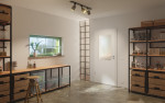 Main-Milieuansicht von GARANT Schallschutztür D354-60 Designer White Resopal mit Lichtausschnitt LA-6