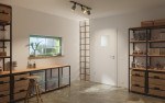 Main-Milieuansicht von GARANT Schallschutztür D354-60 Designer White Resopal mit Lichtausschnitt LA-9