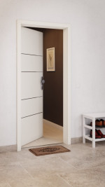 CloseUp-Milieuansicht von GARANT Wohnungseingangstür Aura 833 Weißlack