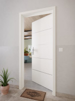 CloseUp-Milieuansicht von GARANT Wohnungseingangstür Corona 730 Quer Authentic Bianco CePaL