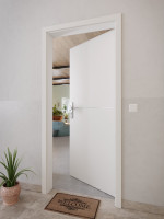 CloseUp-Milieuansicht von GARANT Wohnungseingangstür Corona 831 Silver Grey CePaL