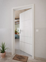 CloseUp-Milieuansicht von GARANT Wohnungseingangstür Corona 833 Authentic Grigio CePaL
