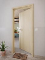 CloseUp-Milieuansicht von GARANT Wohnungseingangstür Corona 851 Natura Ahorn CePaL